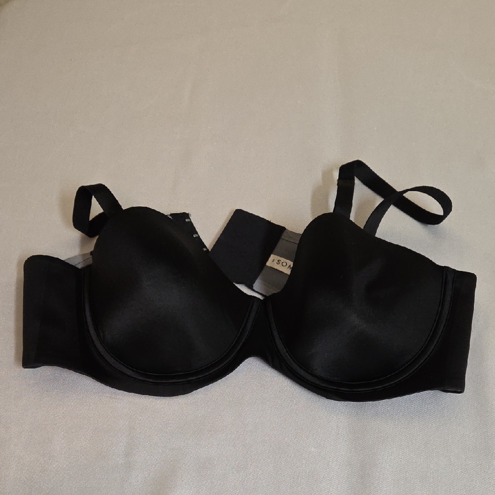 Soma Vanishing Strapless Bra Underwire Adjustable Black 40C Wedding Formal